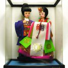 Korean Ceremonial Dolls in Plastic Display Case
