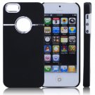 Rubberized Hard Plastic Protective Case Back Case for iPhone 5 - Black