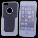 Hard Plastic Circle Back Case Cover for iPhone 5-White