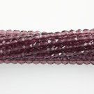 4mm Round Faceted Czech Glass Beads - Amethyst