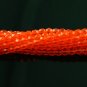 4mm Round Faceted Czech Glass Beads - Bright Orange