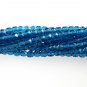 4mm Round Faceted Czech Glass Beads - Capri Blue