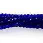 4mm Round Faceted Czech Glass Beads - Cobalt Blue