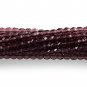 4mm Round Faceted Czech Glass Beads - Dark Amethyst
