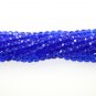 4mm Round Faceted Czech Glass Beads - Dark Aqua