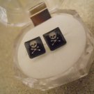 Black & White Skull Earrings #1