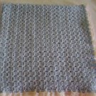 Blue-white crochet baby blanket