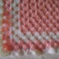 Pink-white crochet baby blanket