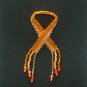 Leukemia Cancer Awareness Beaded Ribbon Pin