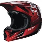 2013 Fox Racing V4 Future Carbon Fiber Helmet Red BIG DISCOUNT !!!