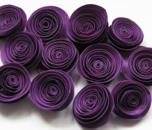 Purple paper roses
