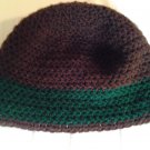 Brown Hat with green stripe (ADULT)