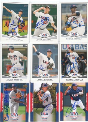 Michael Lorenzen signed 2011 Topps USA