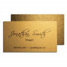 100 Custom BUSINESS CARDS Chocolate Antique Gold THICK