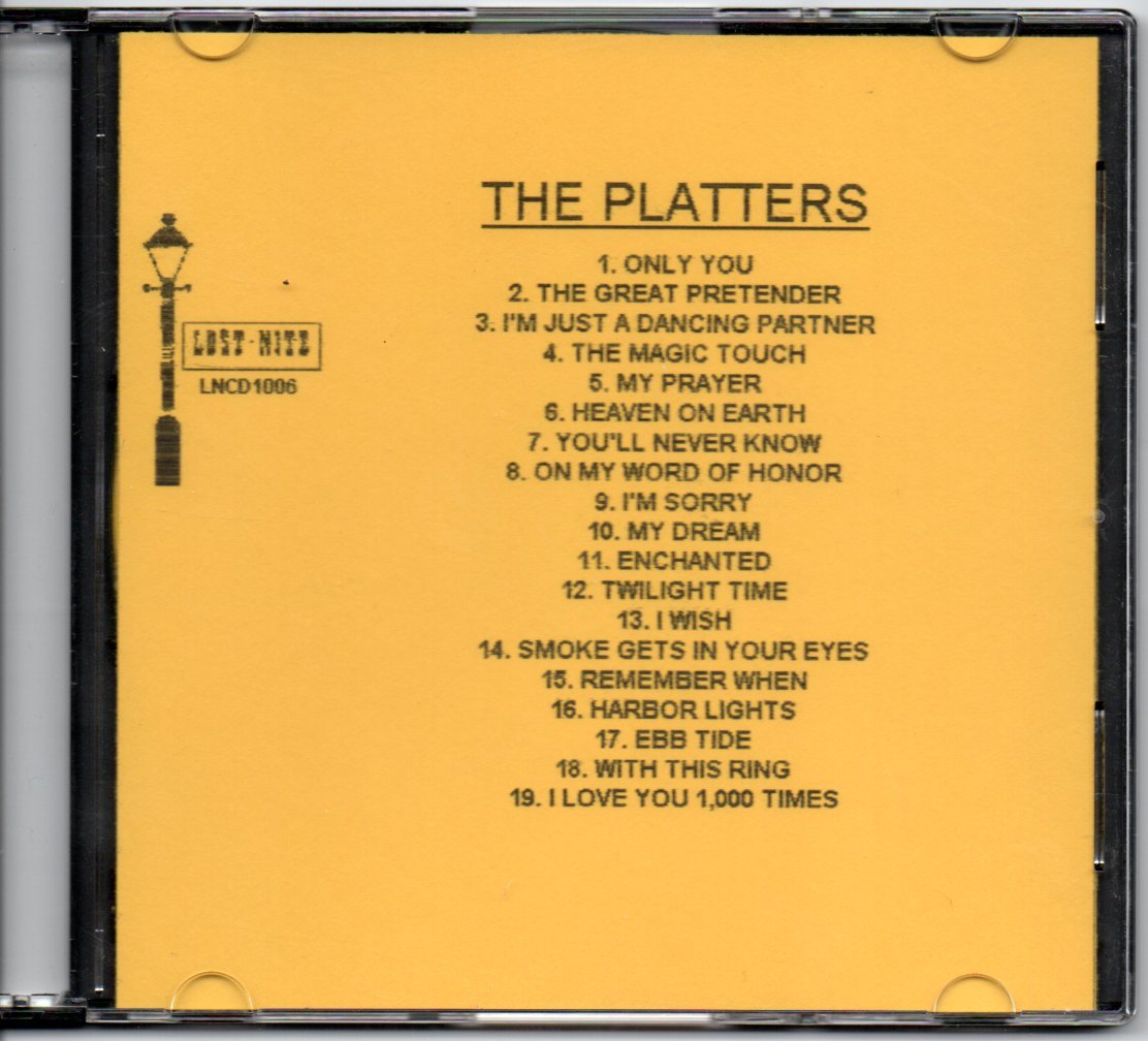 THE PLATTERS DOO WOP CD LOST NITE RECORDS