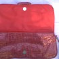 Faux Patent Leather Red Croc Clutch Purse Handbag