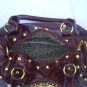 Large Red/Black Faux Leather/Croc Handbag w/ Det. Shoulder Strap