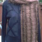 Handmade Brown Fun Fur Accent Crochet  FASHIONABLE SCARF