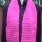 Handmade Hot Pink Shimmer Crochet FASHIONABLE SCARF