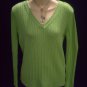 TALBOTs Green Flat Cable Knit Sweater Top Size S