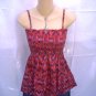 H&M DIVIDED A-Line Pink/Red Tube Top Blouse Large Size 12 L