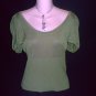 WINDSOR Olive Green Sweater Top Size Large L
