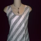 NORDSTROM BOBEAU Stripe Long Tank Tunic Top Size Small S