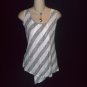 NORDSTROM BOBEAU Stripe Long Tank Tunic Top Size Small S