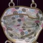 NINE WEST Colorful Floral Print Woven Fiber Canvas Tote Purse HandBag Bag