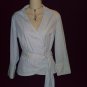 EAST 5th Grey Pin Stripe Wrap Knit Top Size 8