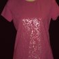 LIZ CLAIBORNE Pink/Silver Print Top Size PS