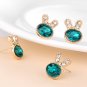 Rabbit Diamond Crystal diamond stud earrings Bow