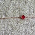 Korean jewelry delicate Plum flower Bracelet red