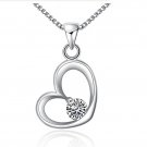Heart plating really platinum color crystal pendant Swiss Diamond Crystal