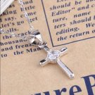 Zircon pendant cross pendant female plating really platinum