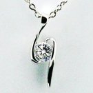 Zircon Hearts and Arrows diamond pendant crystal rhodium Switzerland