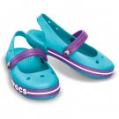 CROCBAND SLINGBACK GIRLS (aqua/dahlia)