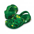 TRANSLUCENT CLOG KIDS DINO CAM (BURST/KELLY GREEN)