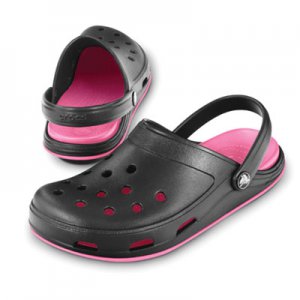 CROCSTONE SKYLAR CLOG (black/neon pink)