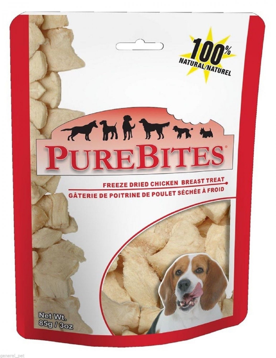 PureBites 100 USDA Freezed Dried Chicken Breast Dog Treats 3oz