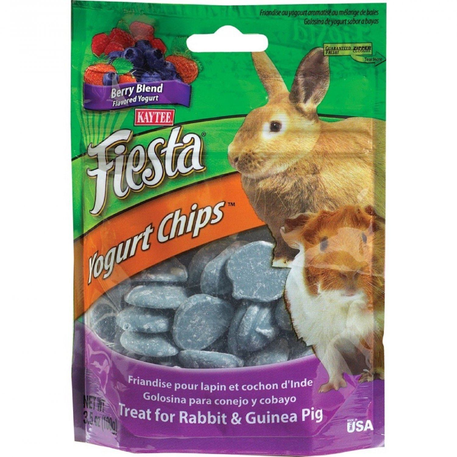 Kaytee Fiesta Yogurt Chip Berry Blend Yogurt Small Animal Treat 3.5oz
