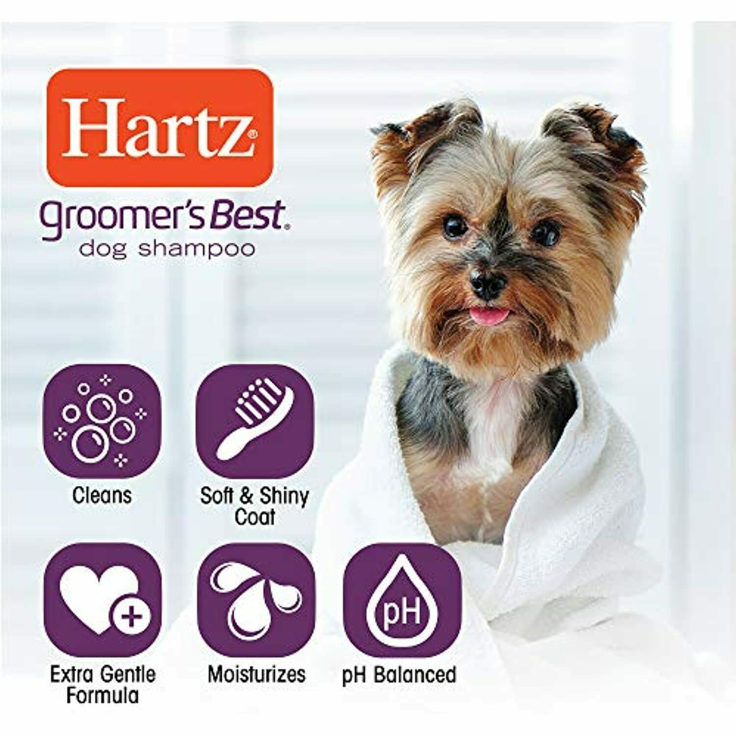 Hartz Groomer's Best Whitening Dog Shampoo, 18 Ounce Bottle