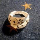 Size 8.5 White Plastic "X" Ring