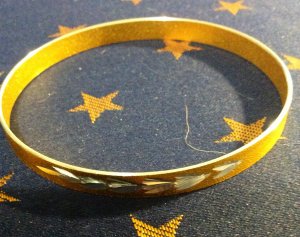 Yellow Frosted Aluminum Bracelet