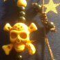 Yellow Skull and Crossbones Bracelet