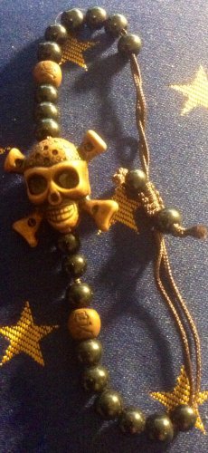 Brown Skull and Crossbones Bracelet