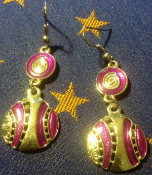 Purple Tribal Earrings