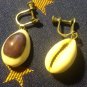 Cowrie Shell Screw-On Earrings