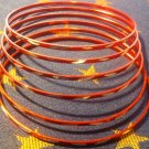 Small Red Frosted Aluminum Bracelet