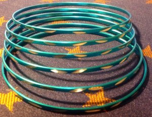 Small Blue Frosted Aluminum Bracelet